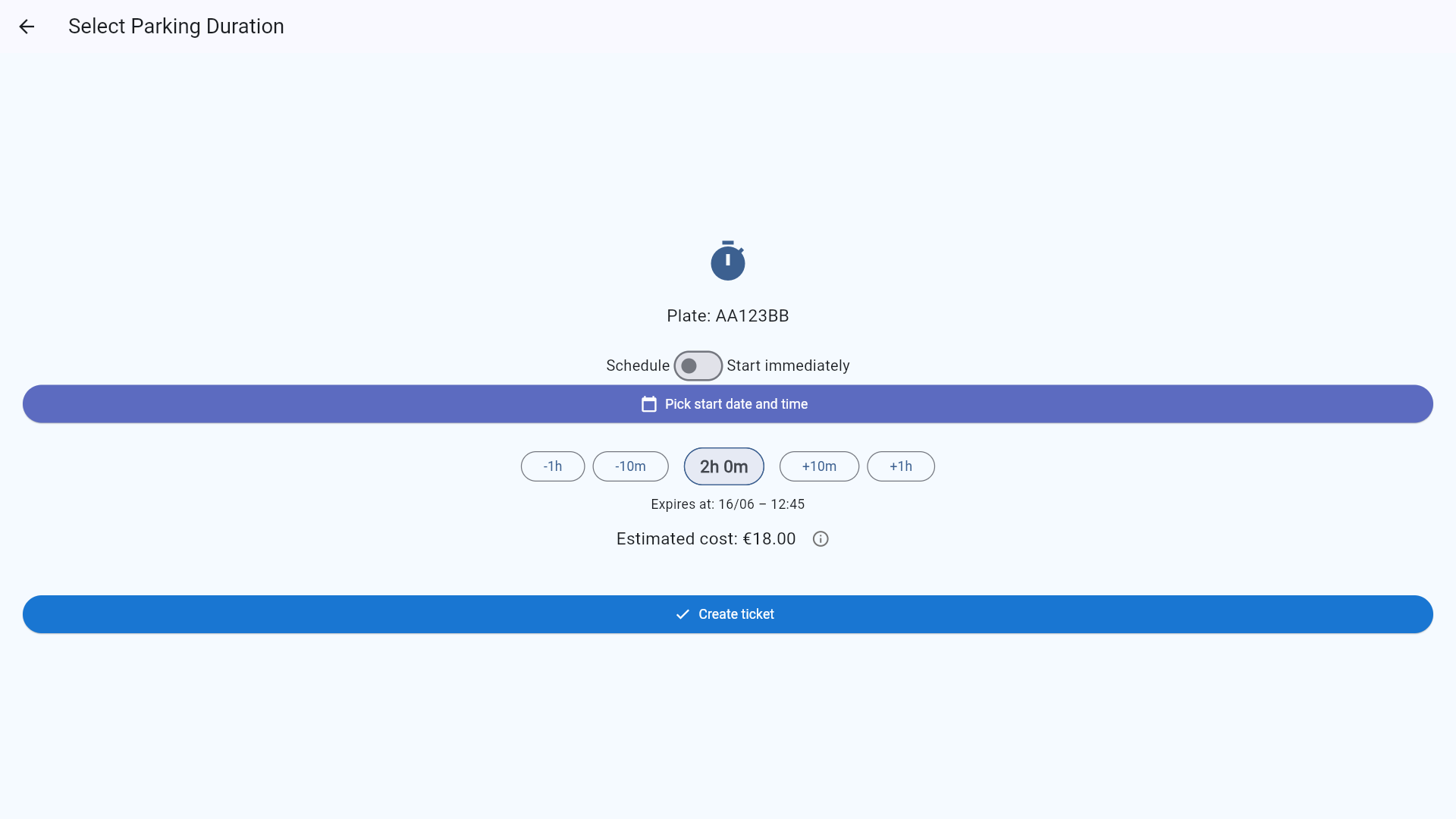 Select Duration
