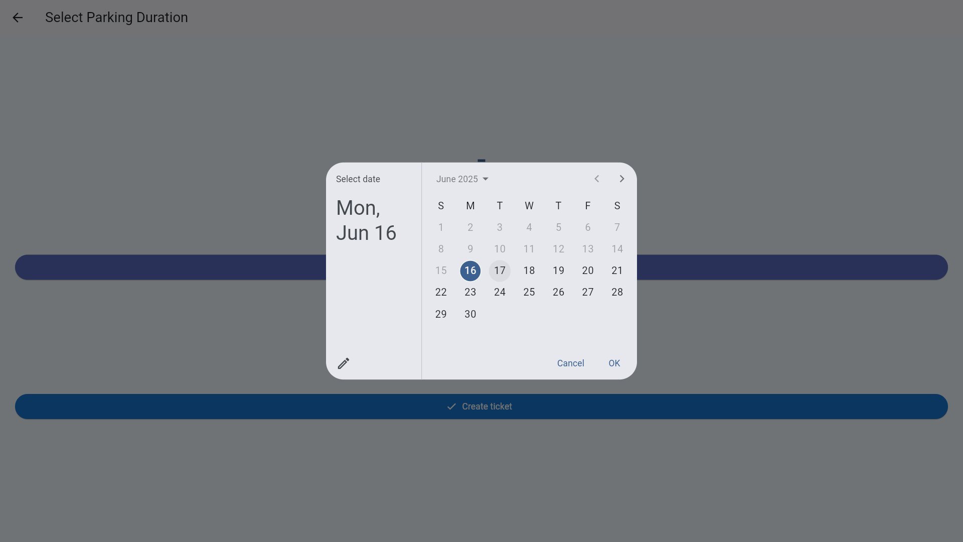 Select Duration