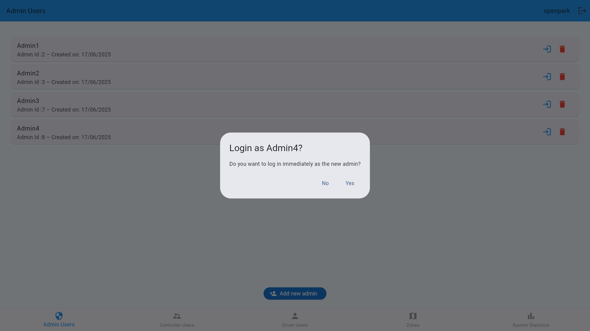 Login Admin